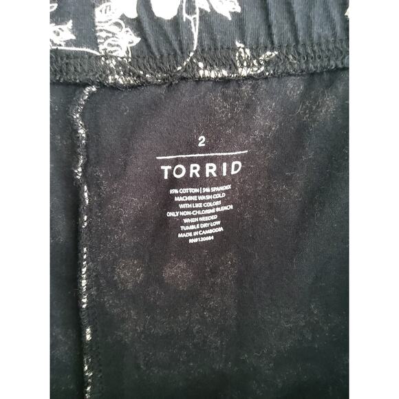 $Skull Whimsigoth womens leggings 2XL Halloween black/tan cotton blend - Picture 3 of 3